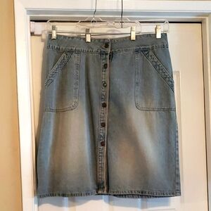 Mossimo Denim Button-Front Skirt